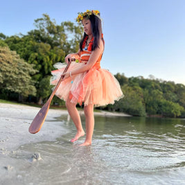 Moana Inspired Tutu Dress – Hawaiian Islander Ocean Princess Birthday Costume for Girls