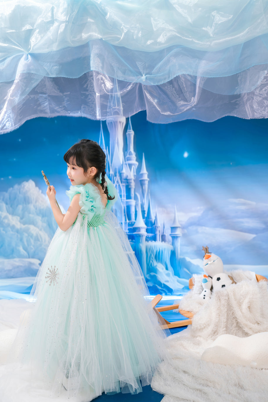 Frozen Elsa Green Mint tutu dress, Party Queen dress