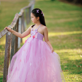 Tangled Rapunzel Flowers Princess Tutu Dress