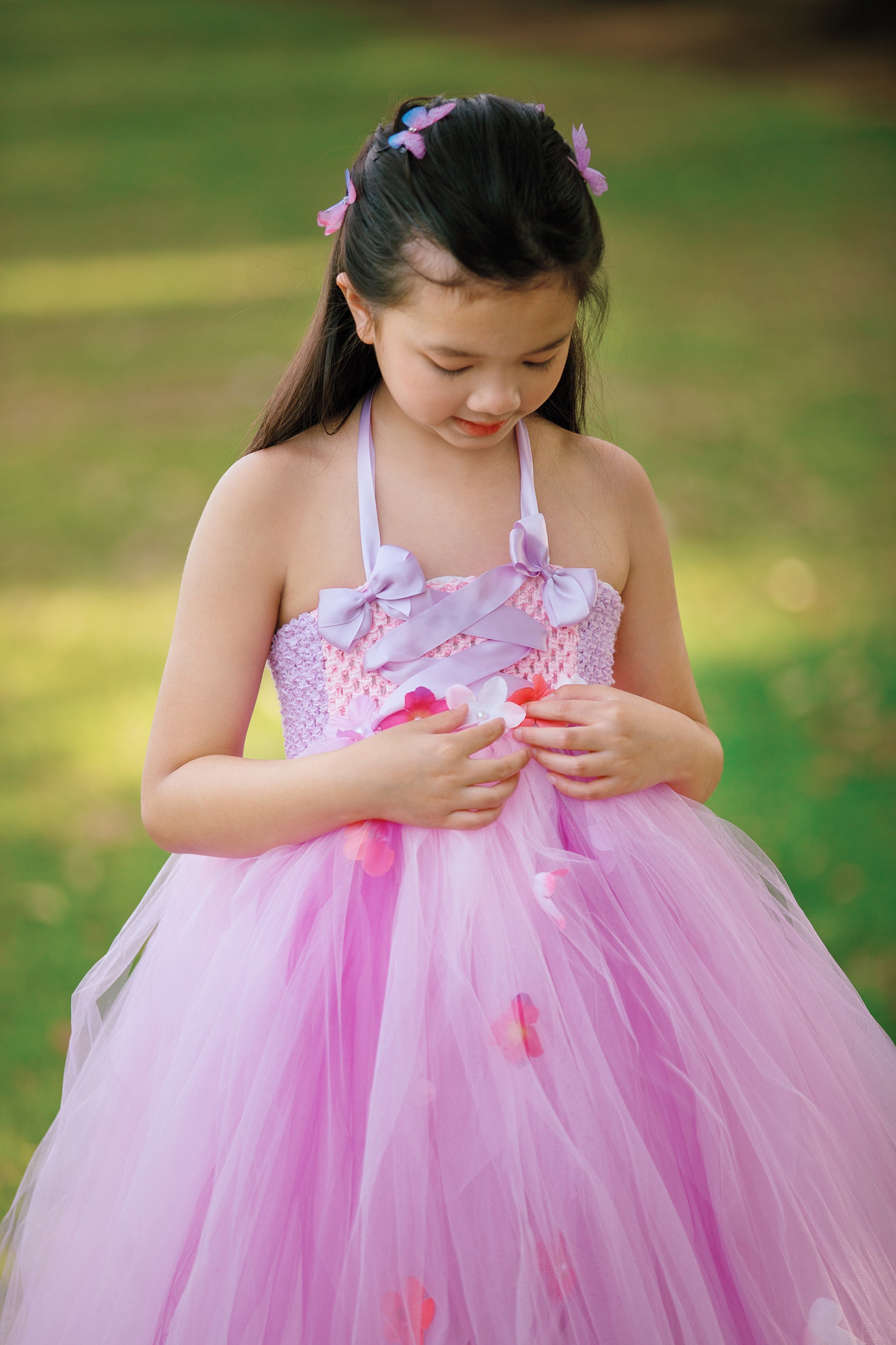 Tangled Rapunzel Flowers Princess Tutu Dress