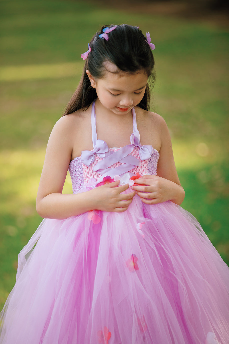 Tangled Rapunzel Flowers Princess Tutu Dress