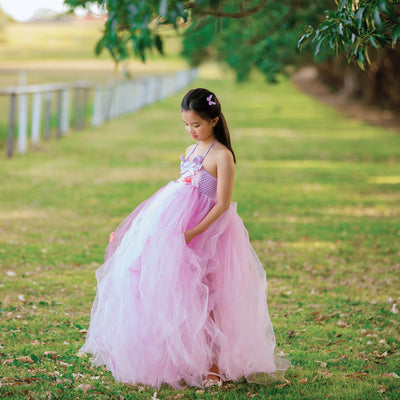 Tangled Rapunzel Flowers Princess Tutu Dress