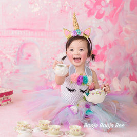Unicorn Rainbow Tutu Dress, Fairy Costume for Birthday Party
