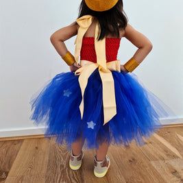 Girls' Wonder Woman Tutu Dress Costume