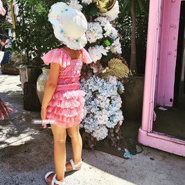 Fancy Dusty pink tutu pants playful set, 1st birthday baby girls gift