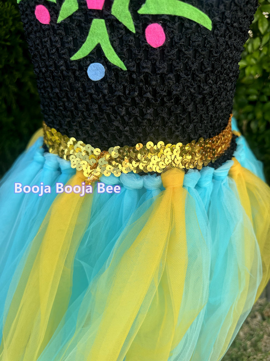 Frozen Anna toddler baby tutu 1st birthday，Princess costume tulle dress，Aged 0-10