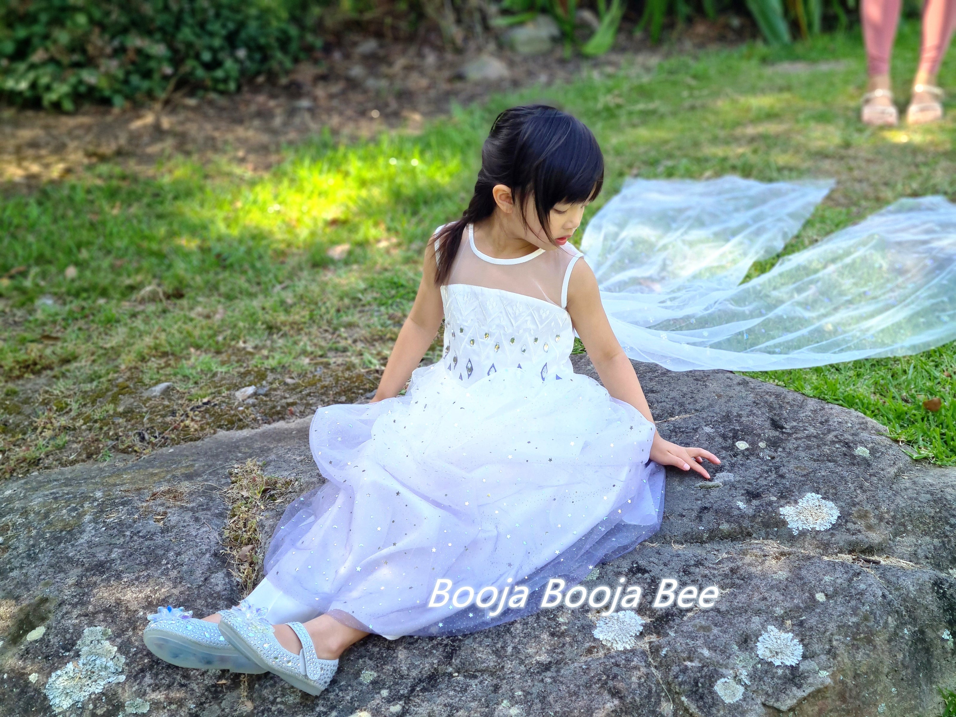 Frozen Elsa ombre sleeveless princess costume, Boho girls birthday costume