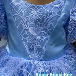 Cinderella puffy sleeves ball gown, Girls birthday gift party dress
