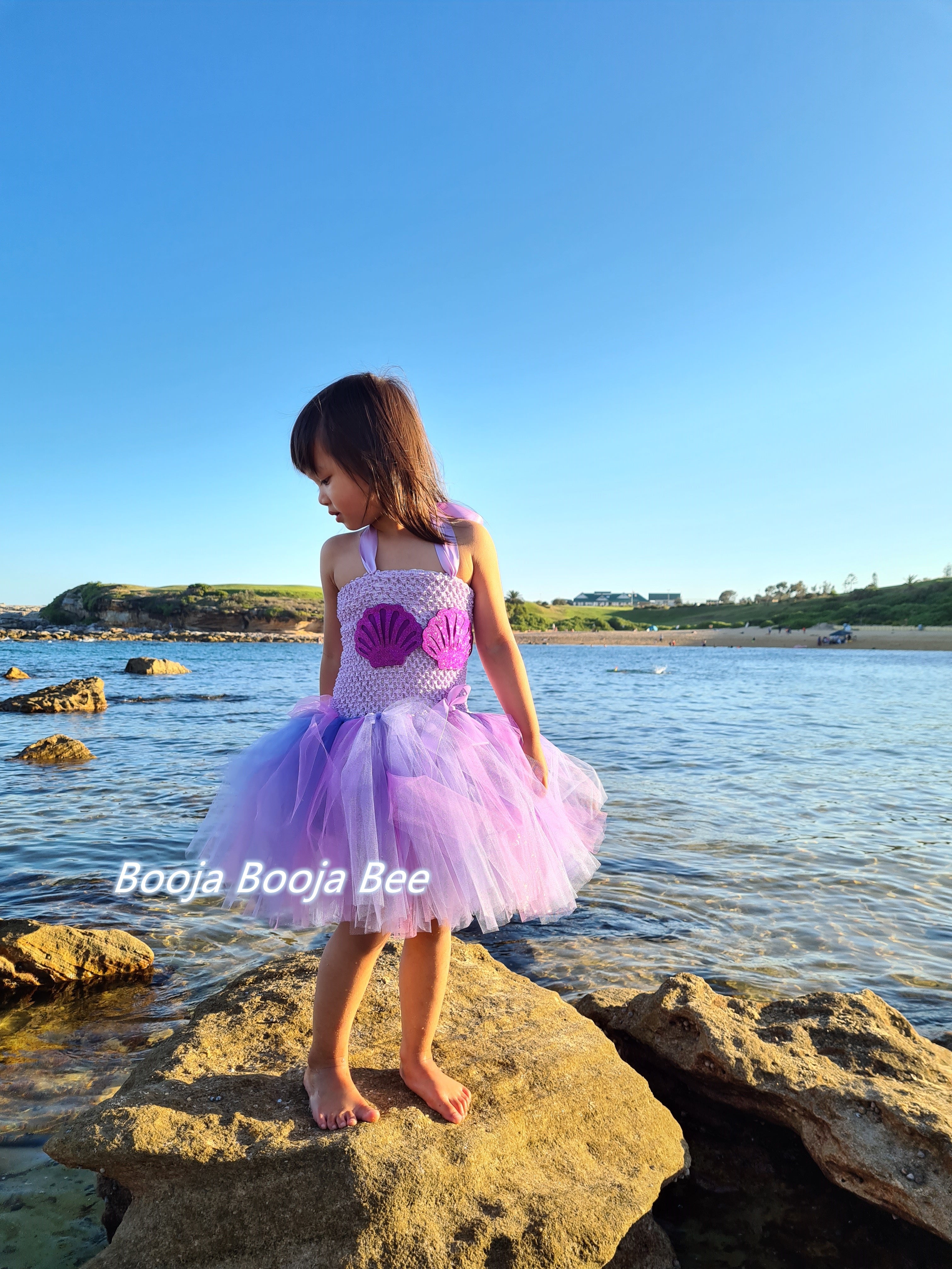 Girls 1st sea purple mermaid tutu dress, Deep in the sea party
