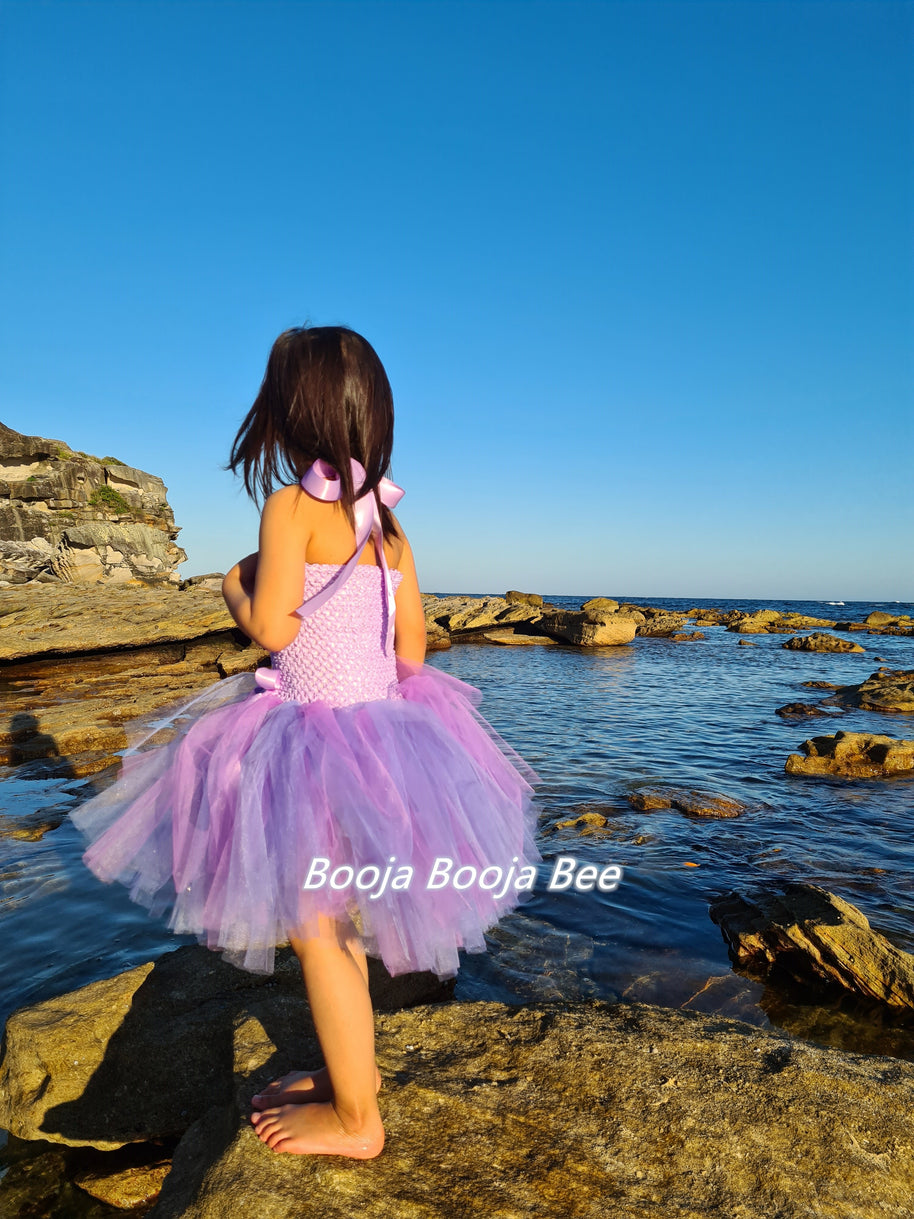 Girls 1st sea purple mermaid tutu dress, Deep in the sea party
