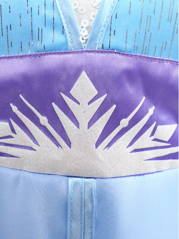 Frozen 2 Elsa inspired blue costume dress, Disney princess themed party cosplay wear