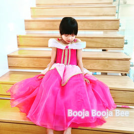 Sleeping beauty inspired costume, Princess Aurora cosplay dress gloves set