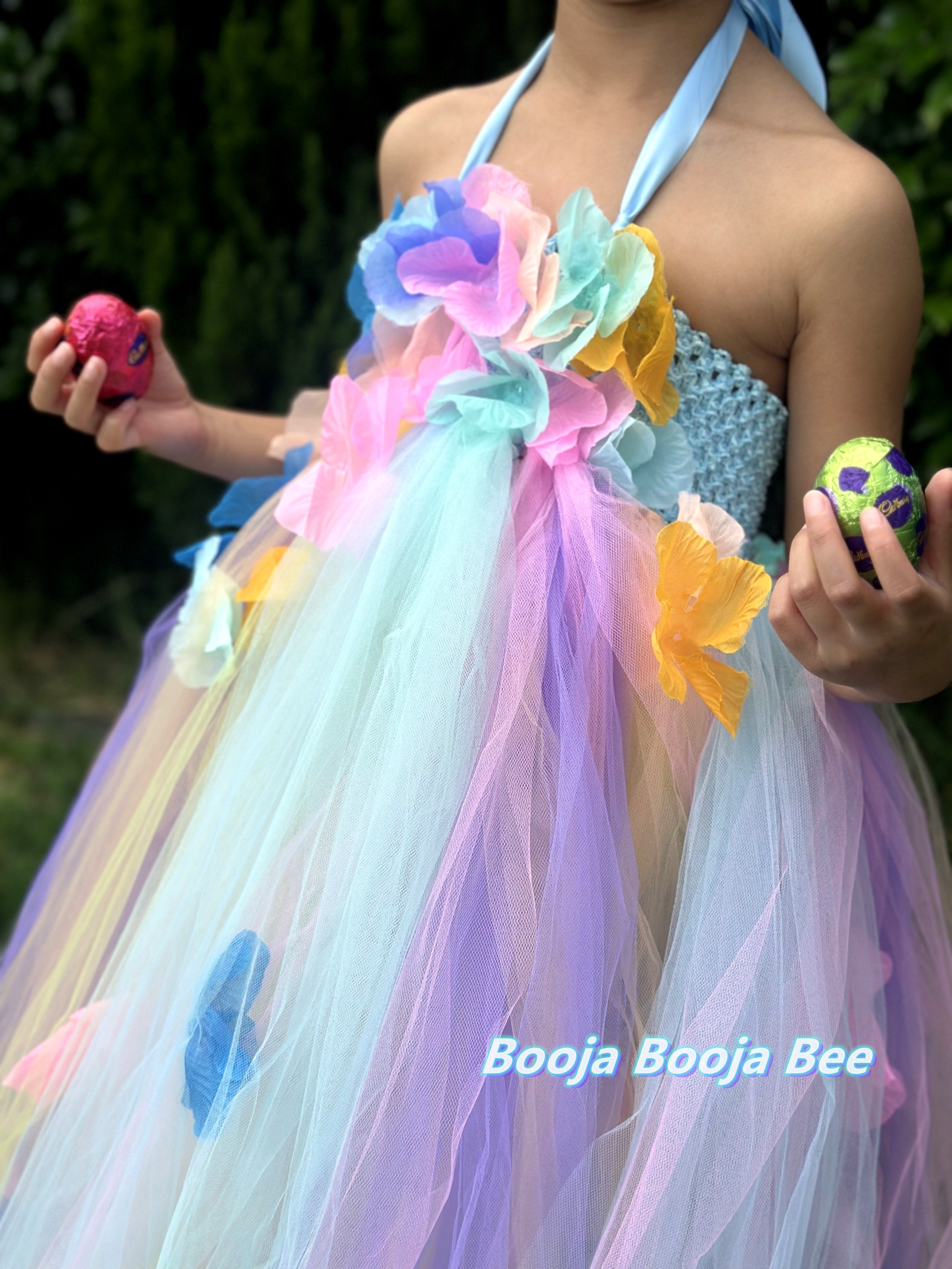 Unicorn Lola 3D flowers Pastel Fairy Princess tutu dress