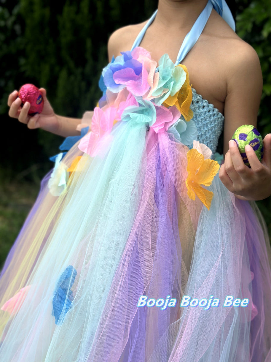 Unicorn Lola 3D flowers Pastel Fairy Princess tutu dress