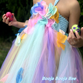 Unicorn Lola 3D flowers Pastel Fairy Princess tutu dress
