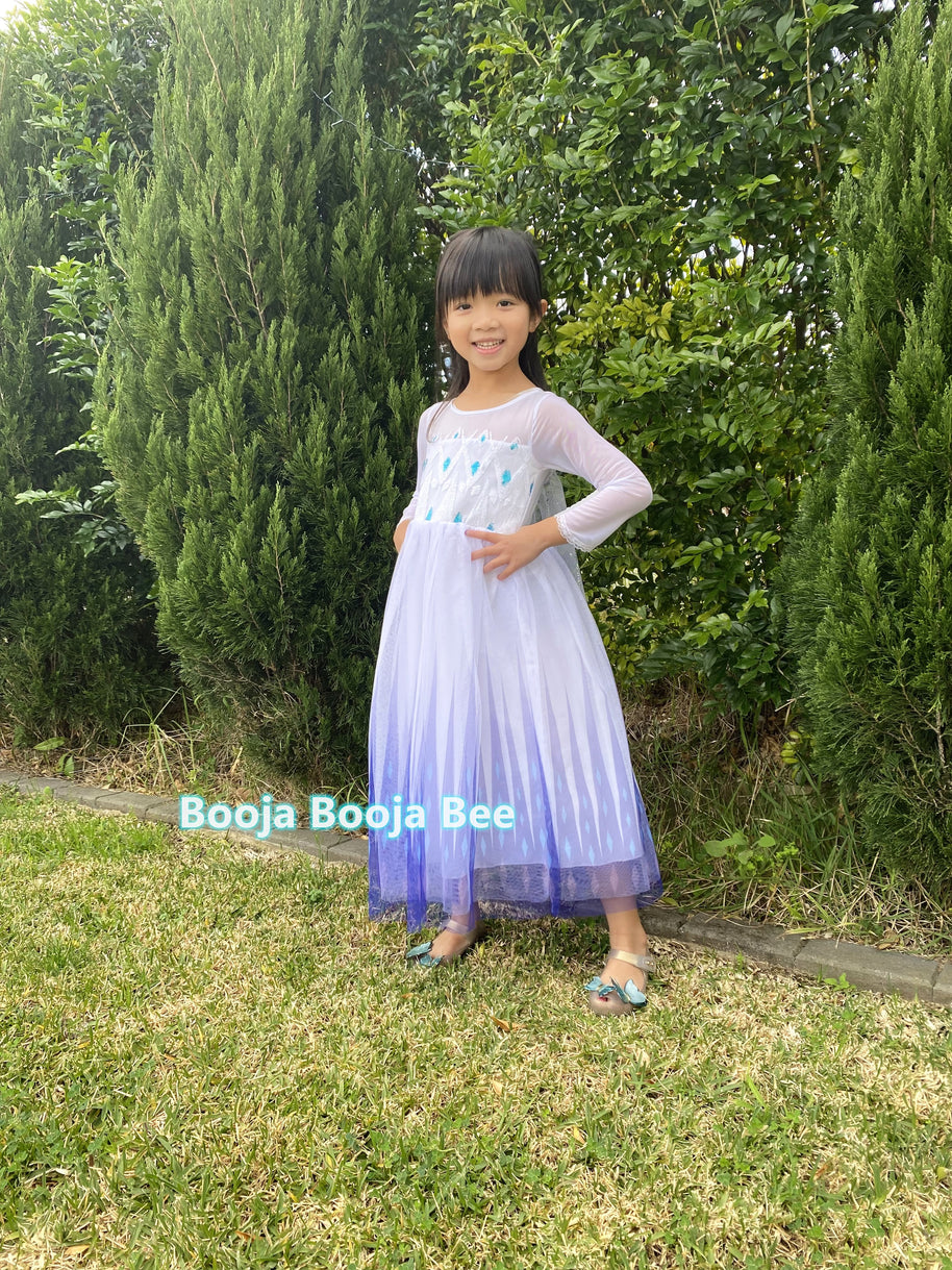 Disney themed party Elsa costumes for kids 3-8, Frozen 2 Elsa birthday princess dress