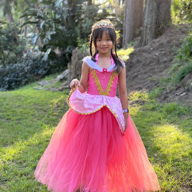 Aurora Pink Sleeping Beauty Princess tutu dress, Girls Pink party themed wear, Pageant dress, Movie cosplay dress