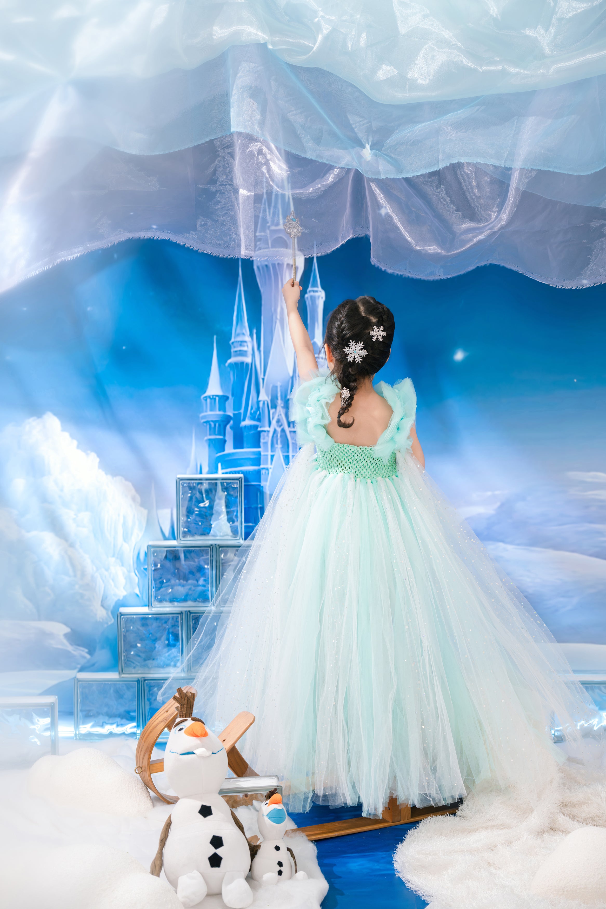 Frozen Elsa Green Mint tutu dress, Party Queen dress