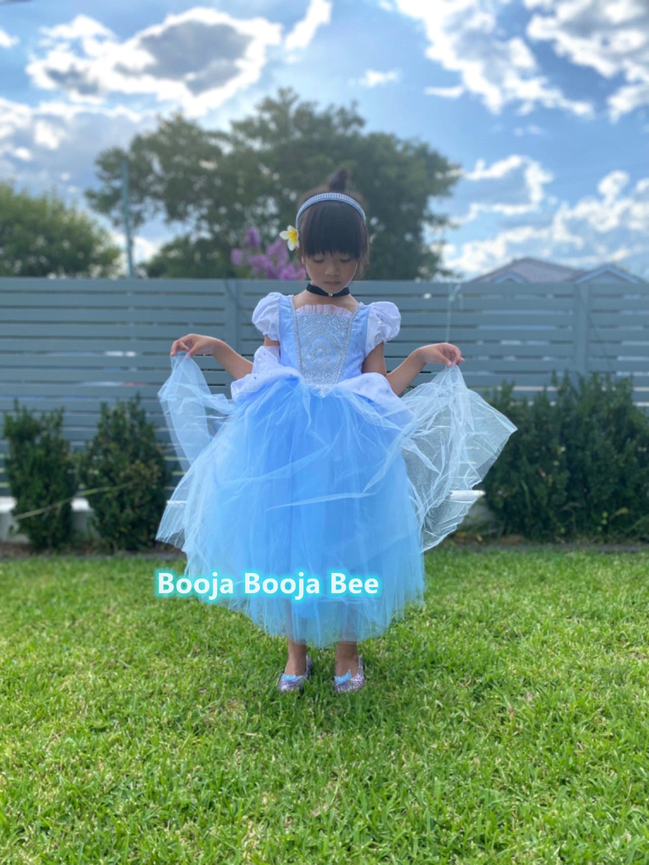 Cinderella princess costume dress, girls birthday gift, Fairy tale attire gown, aged 2-7