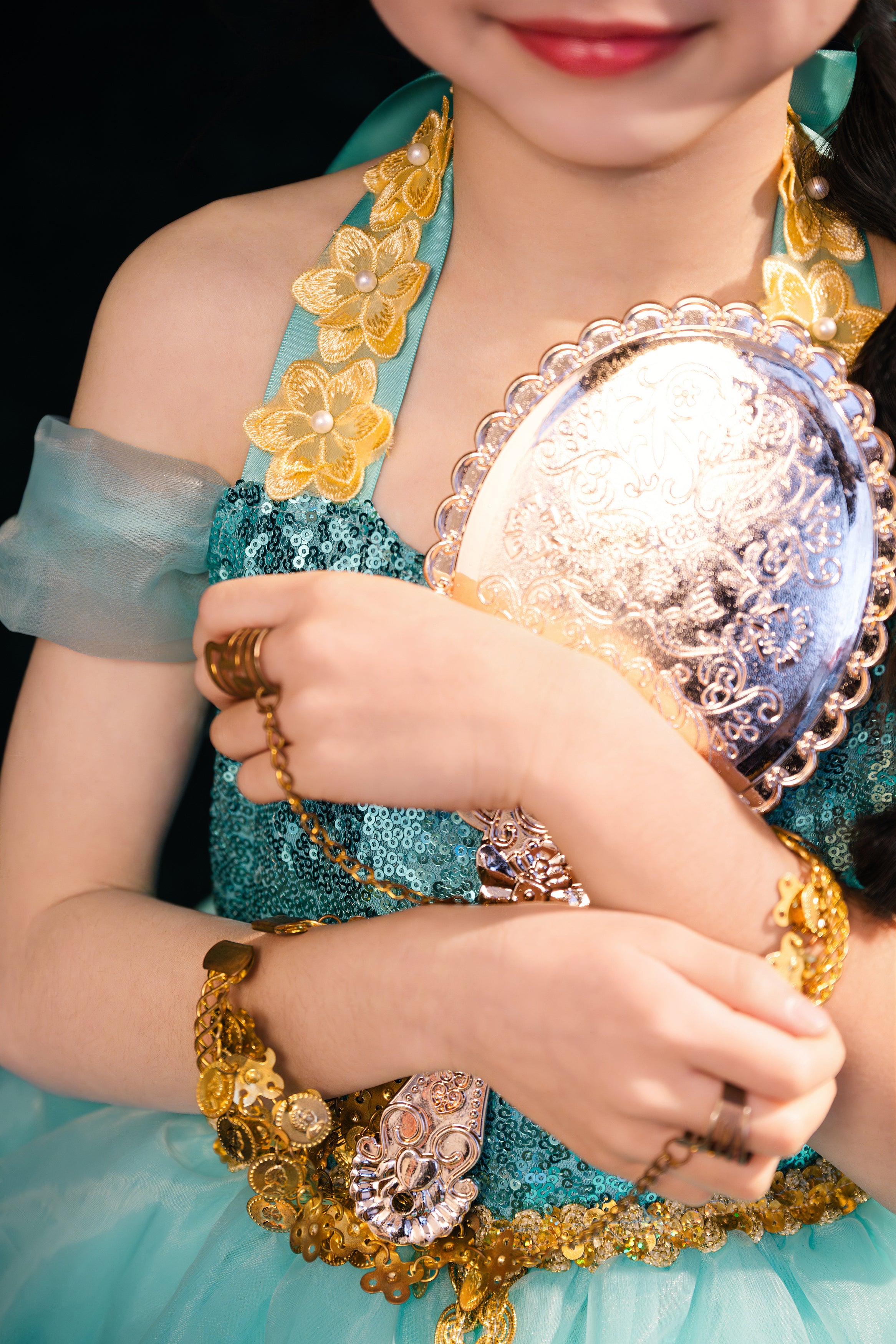 Jasmine Inspired Princess Dress for Girls – Elegant and Luxury Arabian Costume for Birthday & Party