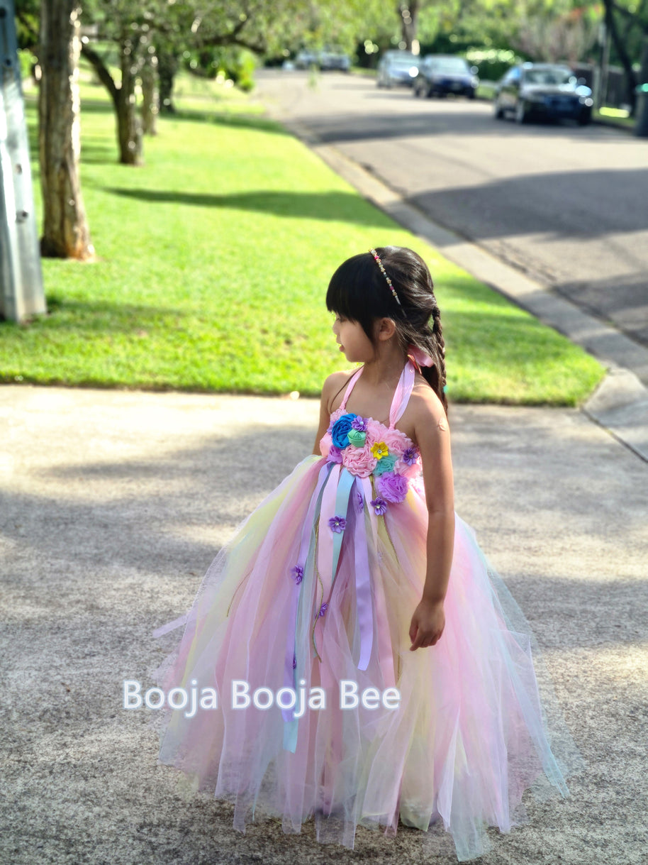 Unicorn Rainbow Tutu Dress sets for 1st Birthday, Little Pony Pastel Party Wear