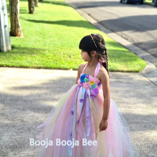 Unicorn Rainbow Tutu Dress sets for 1st Birthday, Little Pony Pastel Party Wear
