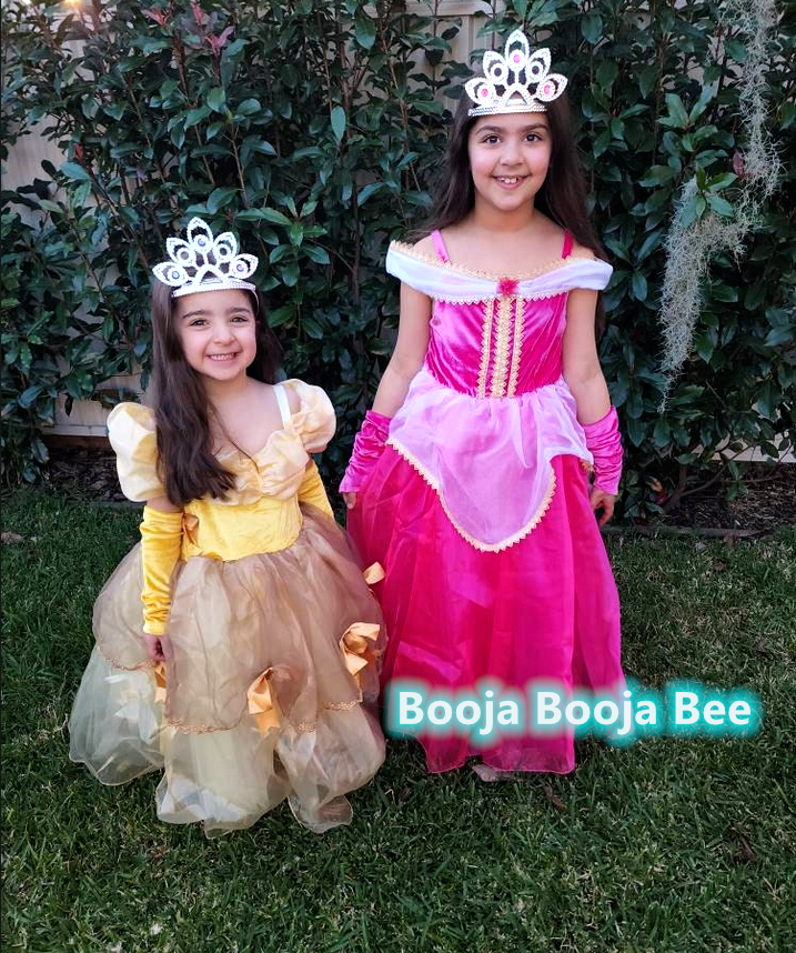 Sleeping beauty inspired costume, Princess Aurora cosplay dress gloves set