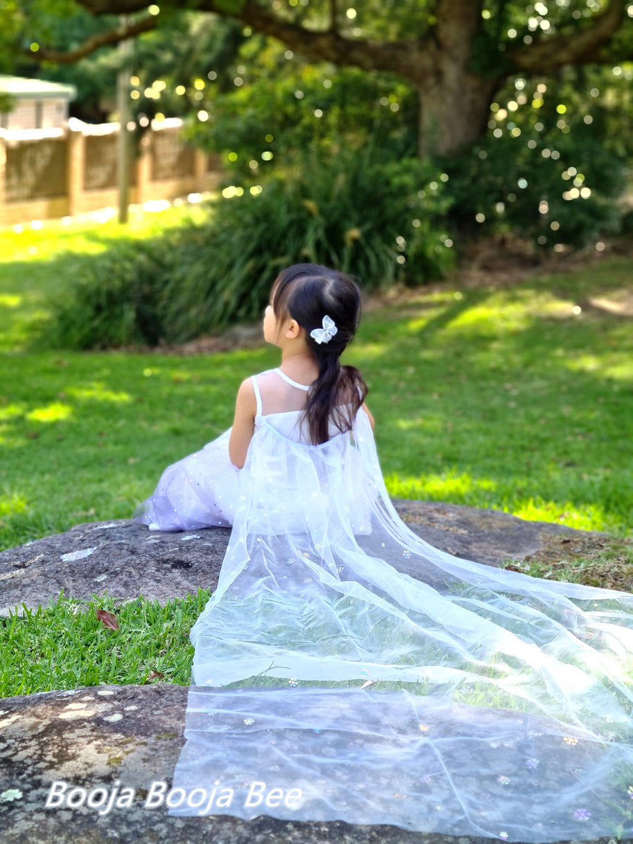 Frozen Elsa ombre sleeveless princess costume, Boho girls birthday costume
