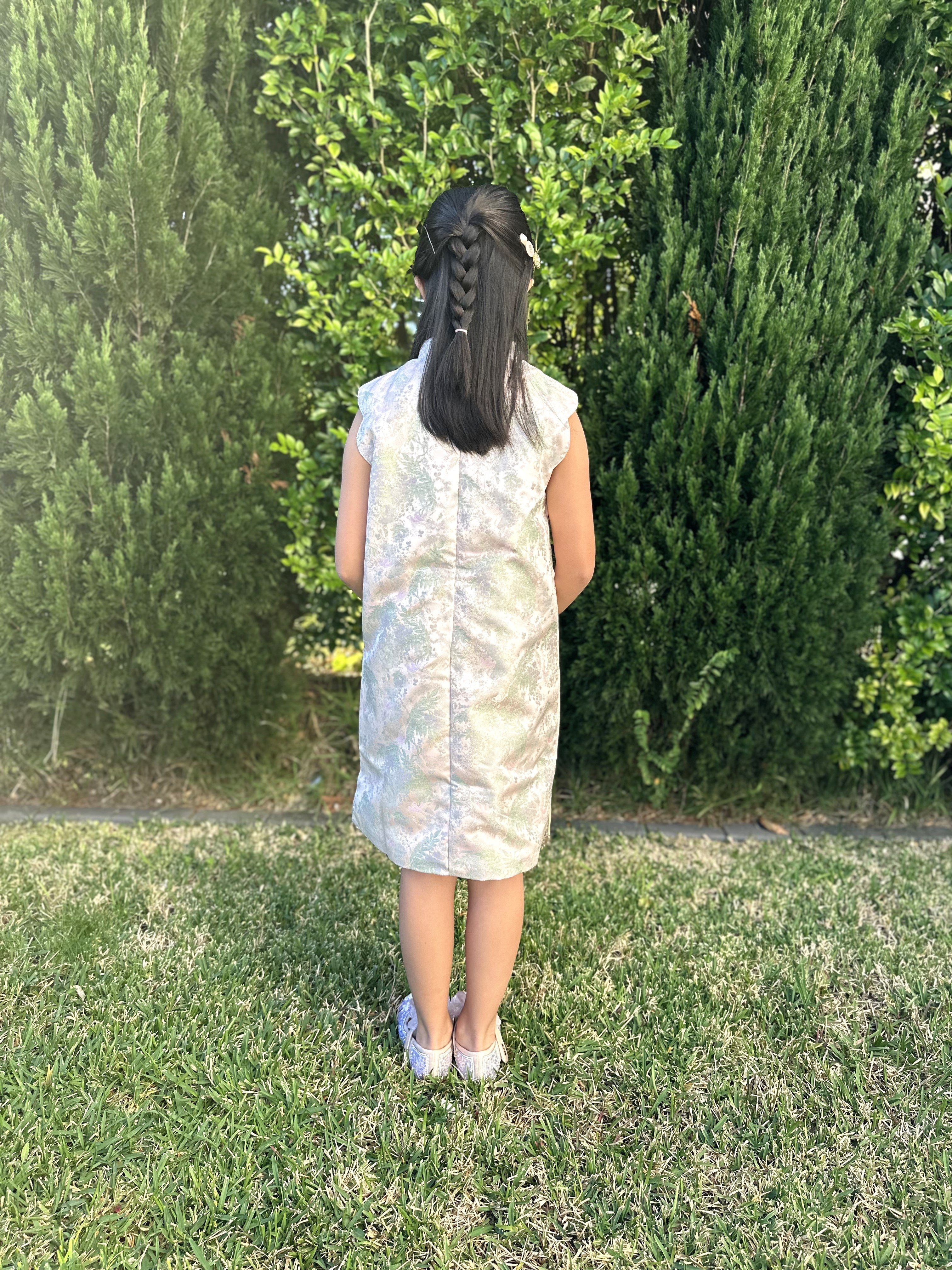 Fairy tale of Jade pool Qipao, Luxurious pink Cheongsam for Chinese New Year, Harmony day outfits, Chinese culture girls wear