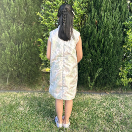 Fairy tale of Jade pool Qipao, Luxurious pink Cheongsam for Chinese New Year, Harmony day outfits, Chinese culture girls wear