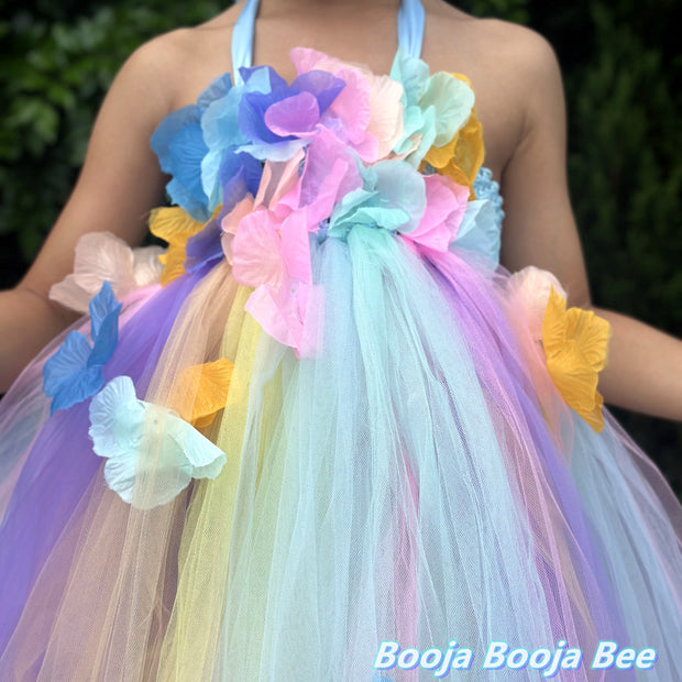 Unicorn Lola 3D flowers Pastel Fairy Princess tutu dress