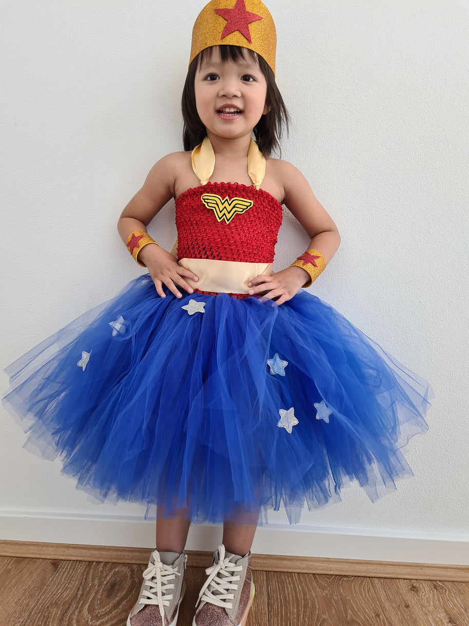 Girls' Wonder Woman Tutu Dress Costume