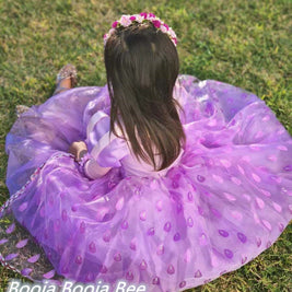 Rapunzel Tangled toddler deluxe gown dress, Girls birthday dress up themed party
