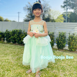 Princess Tiana costume sleeveless costume dress, The Frog movie cosplay