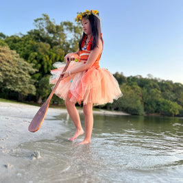 Moana Inspired Tutu Dress – Hawaiian Islander Ocean Princess Birthday Costume for Girls