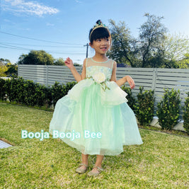 Princess Tiana costume sleeveless costume dress, The Frog movie cosplay