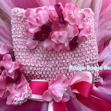 Baby 1st birthday dress, Toddler girls pink flower princess tutu