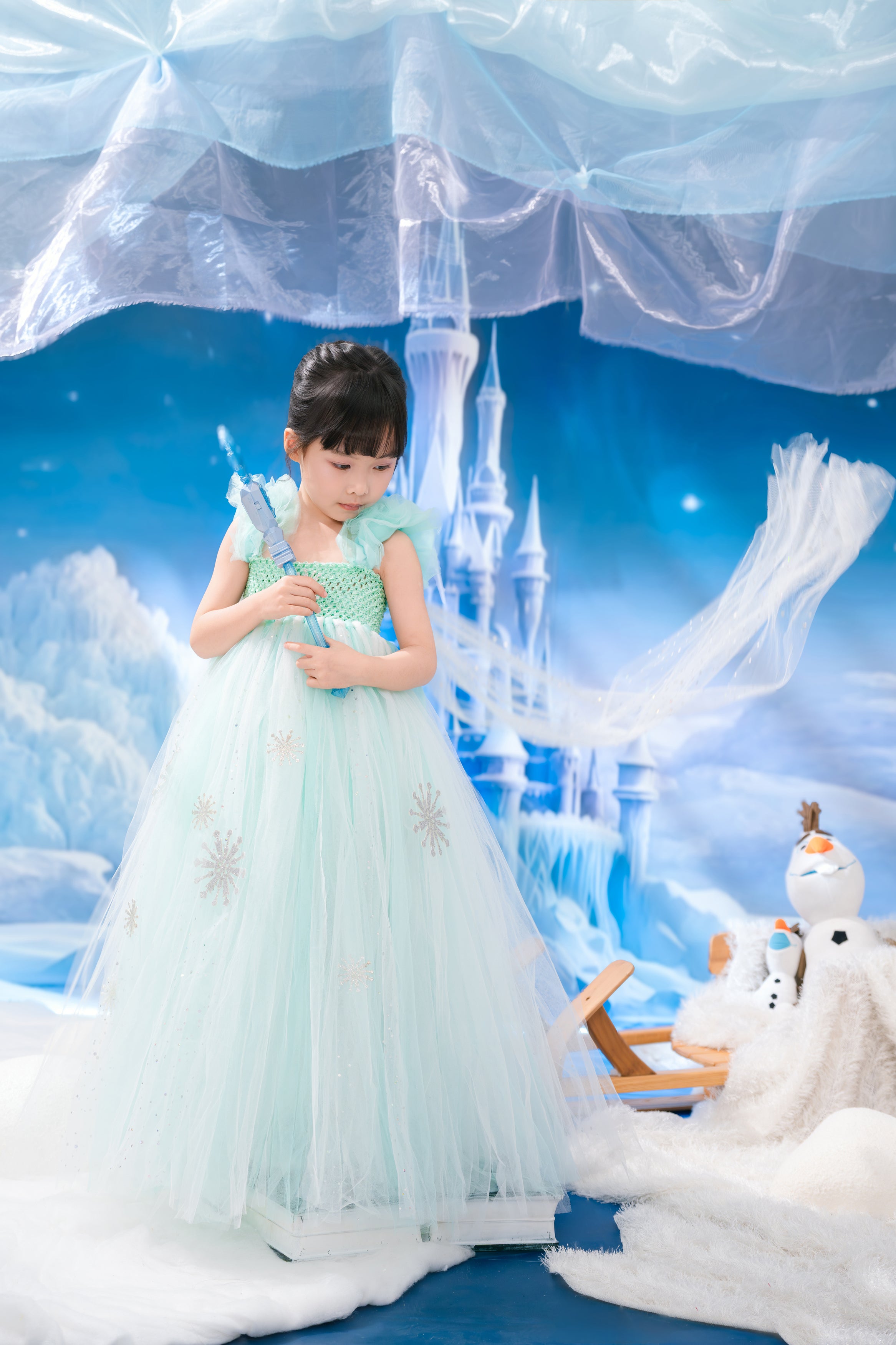 Frozen Elsa Green Mint tutu dress, Party Queen dress