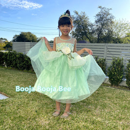Princess Tiana costume sleeveless costume dress, The Frog movie cosplay