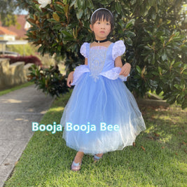 Cinderella princess costume dress, girls birthday gift, Fairy tale attire gown, aged 2-7