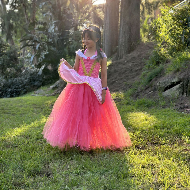 Aurora Pink Sleeping Beauty Princess tutu dress, Girls Pink party themed wear, Pageant dress, Movie cosplay dress
