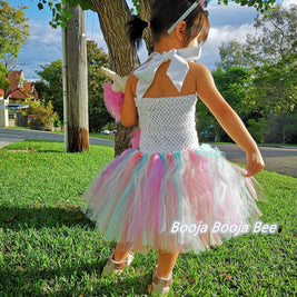 Unicorn Rainbow Tutu Dress, Fairy Costume for Birthday Party