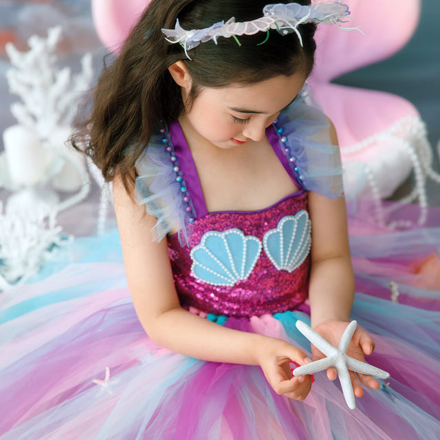 Purple Mermaid tutu birthday dress I Under the sea Princess party costume I Fairy Tulle dress