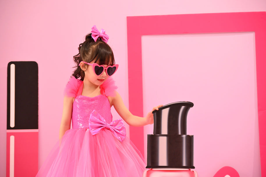 Barbie Aurora hot pink party tutu dress, girls birthday themed dress