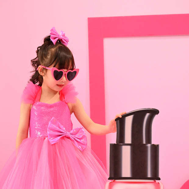 Barbie Aurora hot pink party tutu dress, girls birthday themed dress