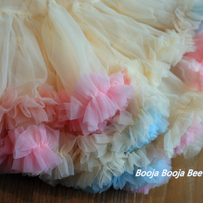 Baby Girl 1st Rainbow tutu Dress, Girls Birthday Party Dress