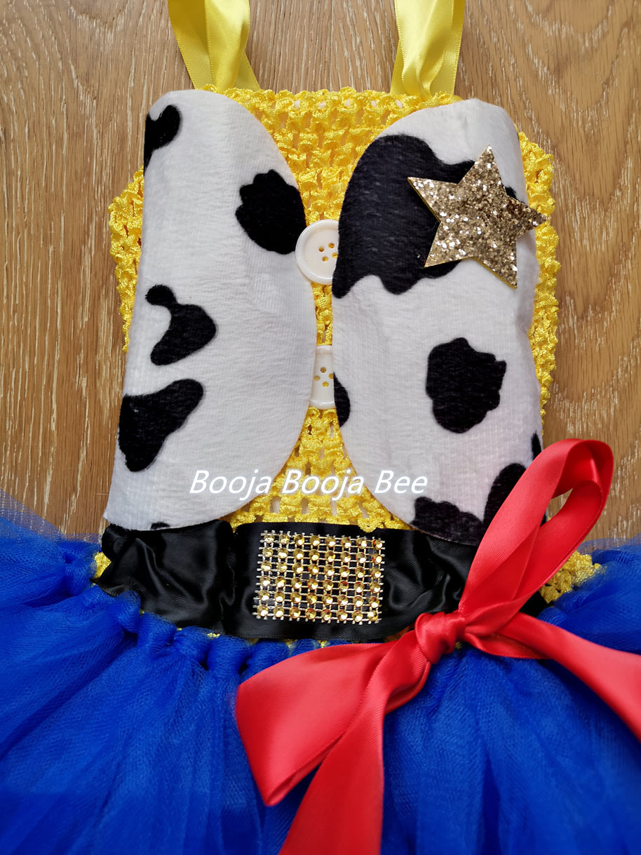 Toy Story Jessie cowgirl deluxe tutu dress set, Disney cosplay costume set (3pcs)