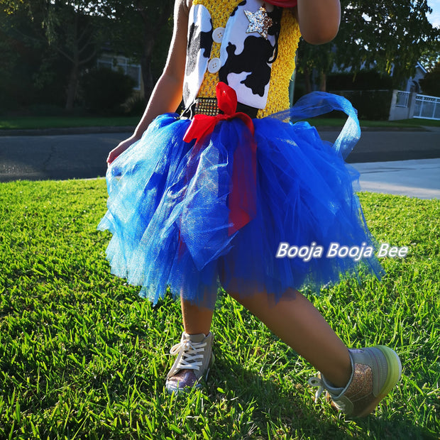 Toy Story Jessie cowgirl deluxe tutu dress set, Disney cosplay costume set (3pcs)