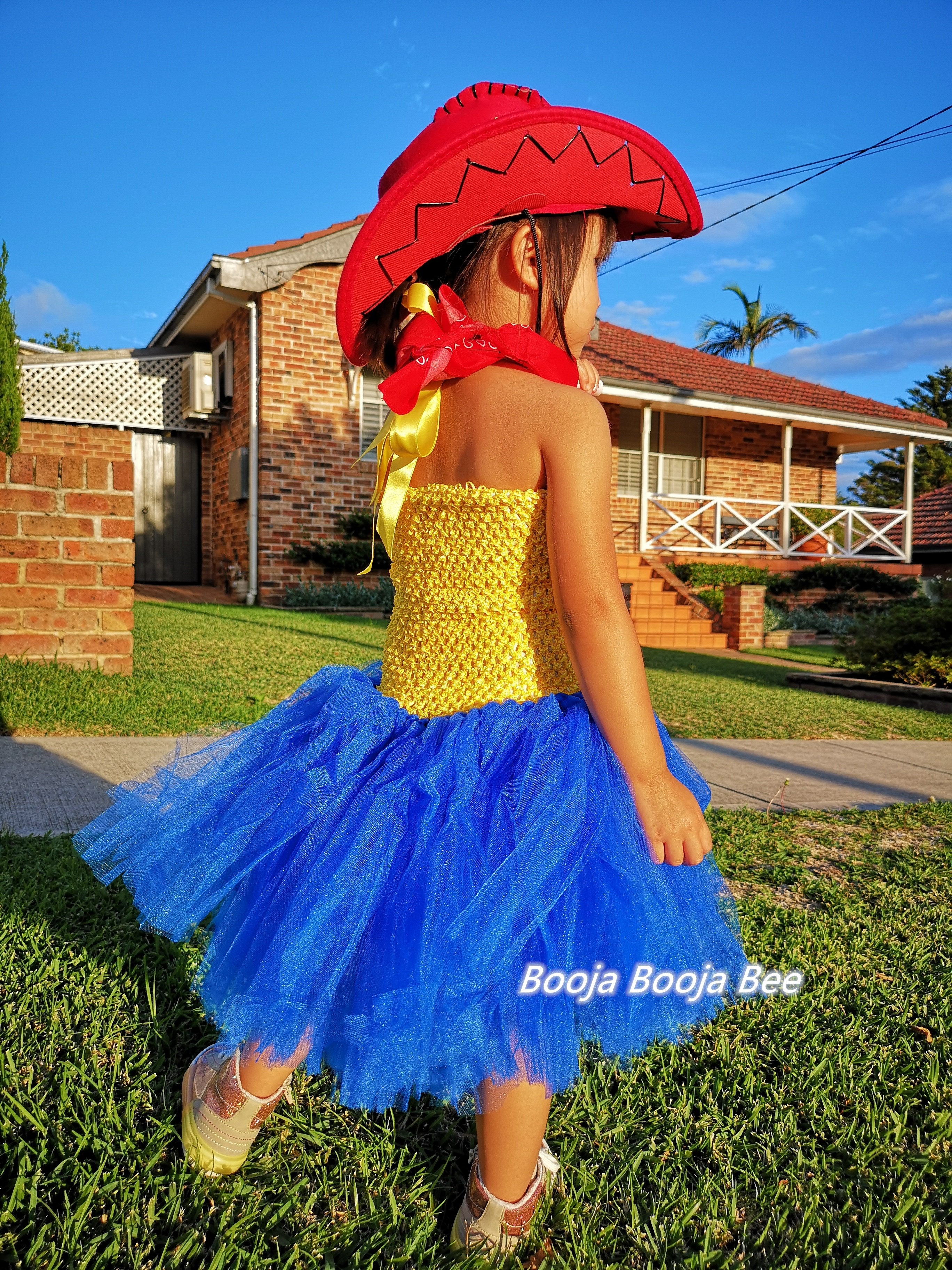 Toy Story Jessie cowgirl deluxe tutu dress set, Disney cosplay costume set (3pcs)
