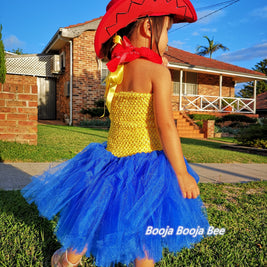 Toy Story Jessie cowgirl deluxe tutu dress set, Disney cosplay costume set (3pcs)